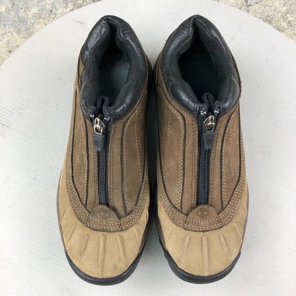 Timberland Women's Size 6.5M Canard Brown Genuine Leather Front Zip Ankle Boots - Picture 3 of 15